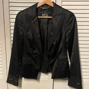 Bebe Black Satin Blazer